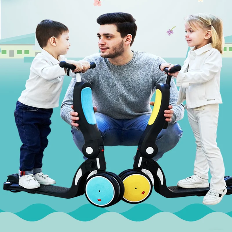 самокат детей Многофункциональный велосипед баланса младенца 1-3-6 лет детский