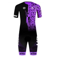 2021 men triathlon skinsuit cycling jersey jumpsuit ropa ciclismo hombre bicycle mtb exercise short sleeve tights