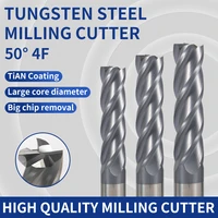 end mill hrc50 4 flute 4mm 6mm 10mm 16mm 20mm alloy carbide milling tungsten steel milling cutter end mill cnc tool
