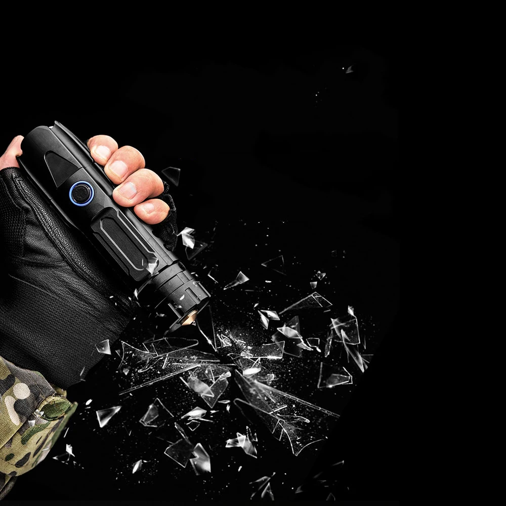 Online Linterna LED XHP90.2 Más Brillante, Linterna Táctica Con Chip Resistente Al Agua Con Control De Ataque Inferior, Lámpara Recargable USB Para Camping