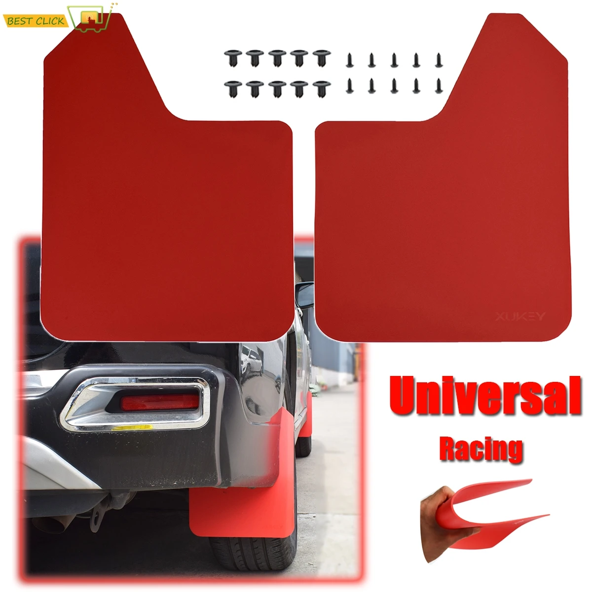 Универсальные красные гоночные Брызговики для Suzuki Mitsubishi BMW Honda Seat leon Ford Renault Car Van