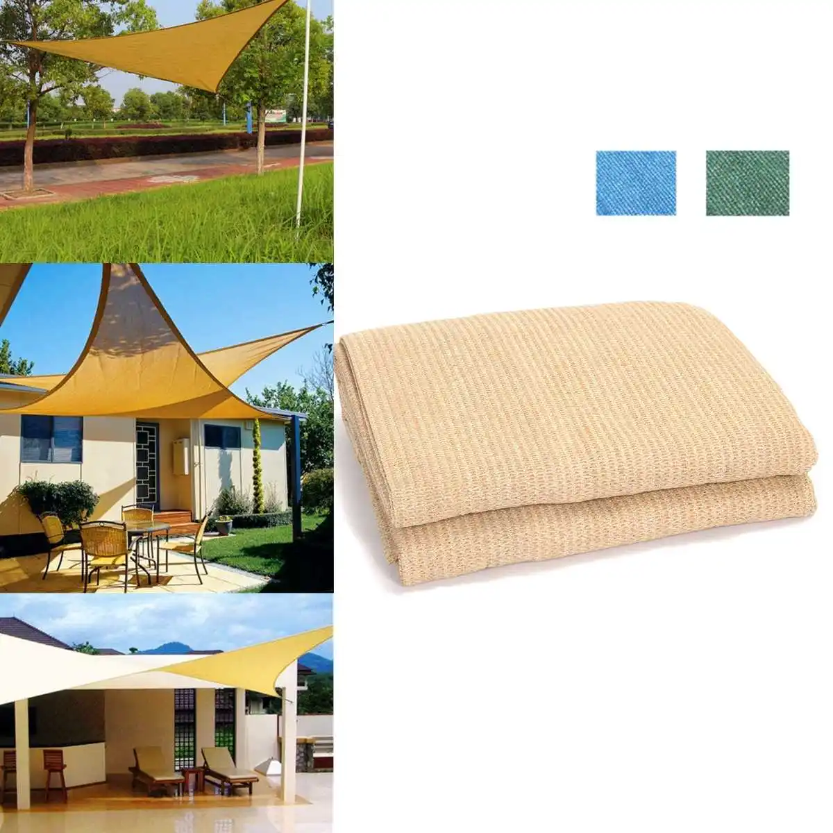 Большой солнцезащитный навес из ПЭНД треугольная Защита от солнца наружный