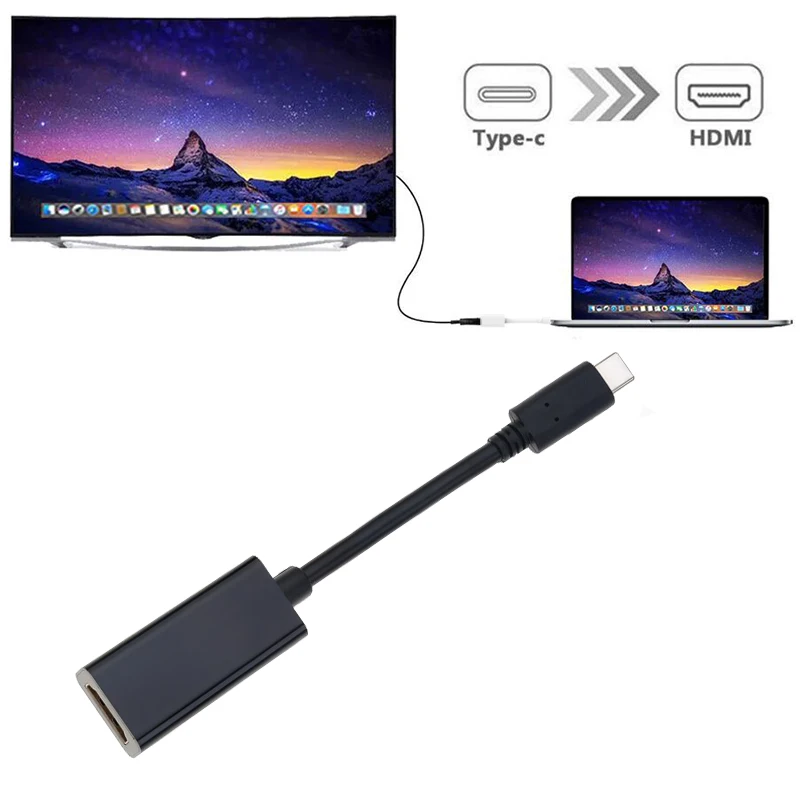 Адаптер с USB C на HDMI-совместимый адаптер 4K 60 Гц Тип 3 1 штекер гнездовой конвертер