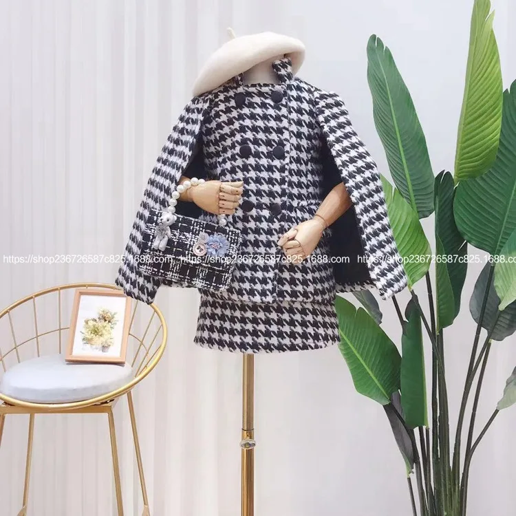 2019 г. Осенне зимние костюмы для девочек с мелким ароматом маленький костюм из