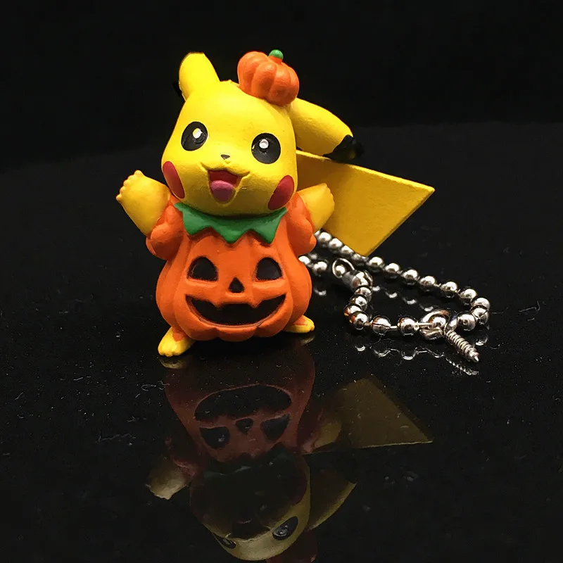 Anime Pokemon Pocket Monster Doll Figure 3CM Pikachu PVC Key Chain Pendant Model Toy Gifts for Children |