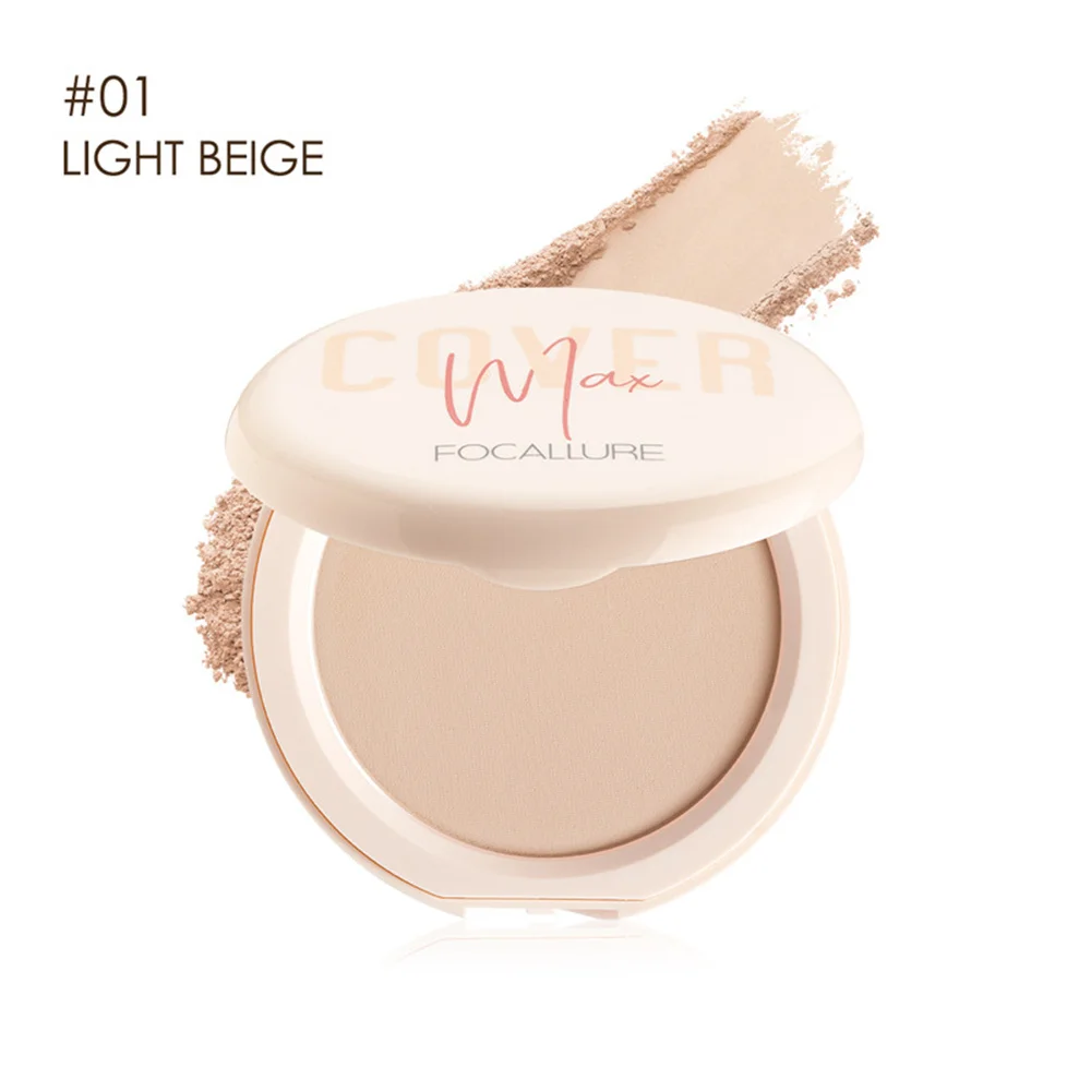 

Natural Face Powder Oil-Control Brighten Concealer Whitening Makeup Make Up Long Lasting Face Foundation Pressed Powder 3 Colors