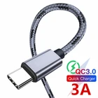 Кабель USB-C, для быстрой зарядки, 3,0, для Samsung S9, Xiaomi, Redmi K20 Pro, Huawei, телефонные кабели
