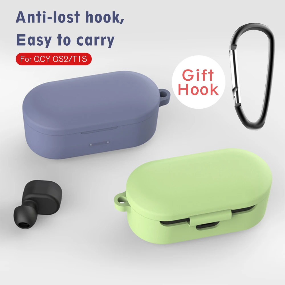 Силиконовый чехол для наушников QCY QS2 True Wireless Bluetooth Противоударные Защитные чехлы