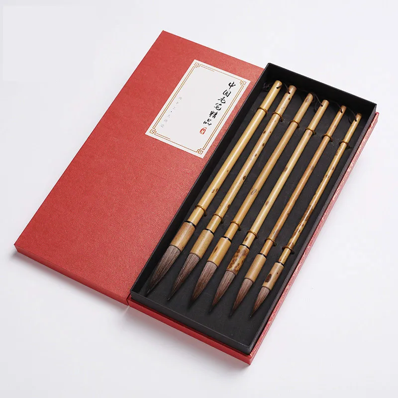 Mouse Whisker Multiple Hair Brush Pen Chinese Calligraphy Caligrafia Tinta China Official Script Paintiing Writing | Канцтовары для