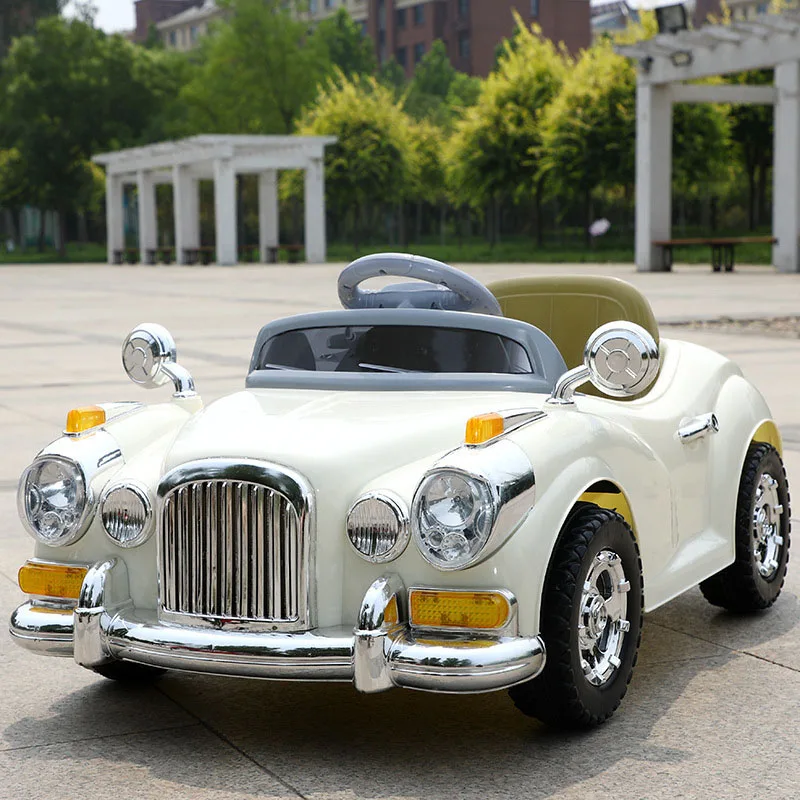 Dual drive white Детский Электрический классический автомобиль, Детский Большой двойной автомобиль, четыре колеса, на батарейках, с пультом дистанционного управления, для прогулок, для младенцев - Цвет: Dual drive white