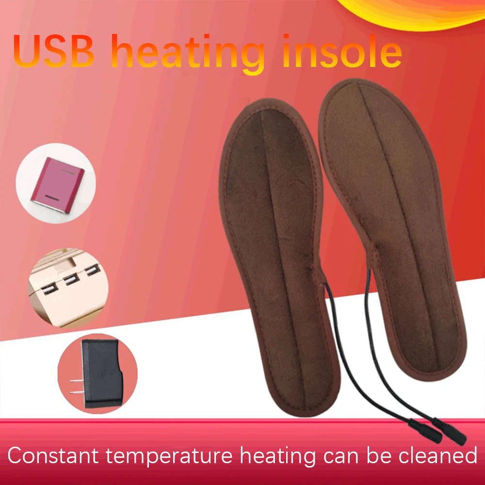 Palmilha de Aquecimento Tesouro ao ar Tamanho Elétrico Inserções Inverno Quente Livre Caça Caminhadas Esqui Sapato Almofada 35-46 Usb pé 15 High Quality Esporte e Lazer