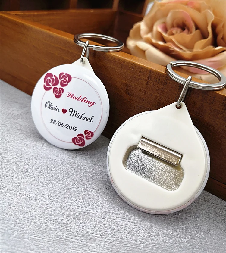 Бесплатная доставка 50 шт. брелок свадебные подарки и Персонализированные