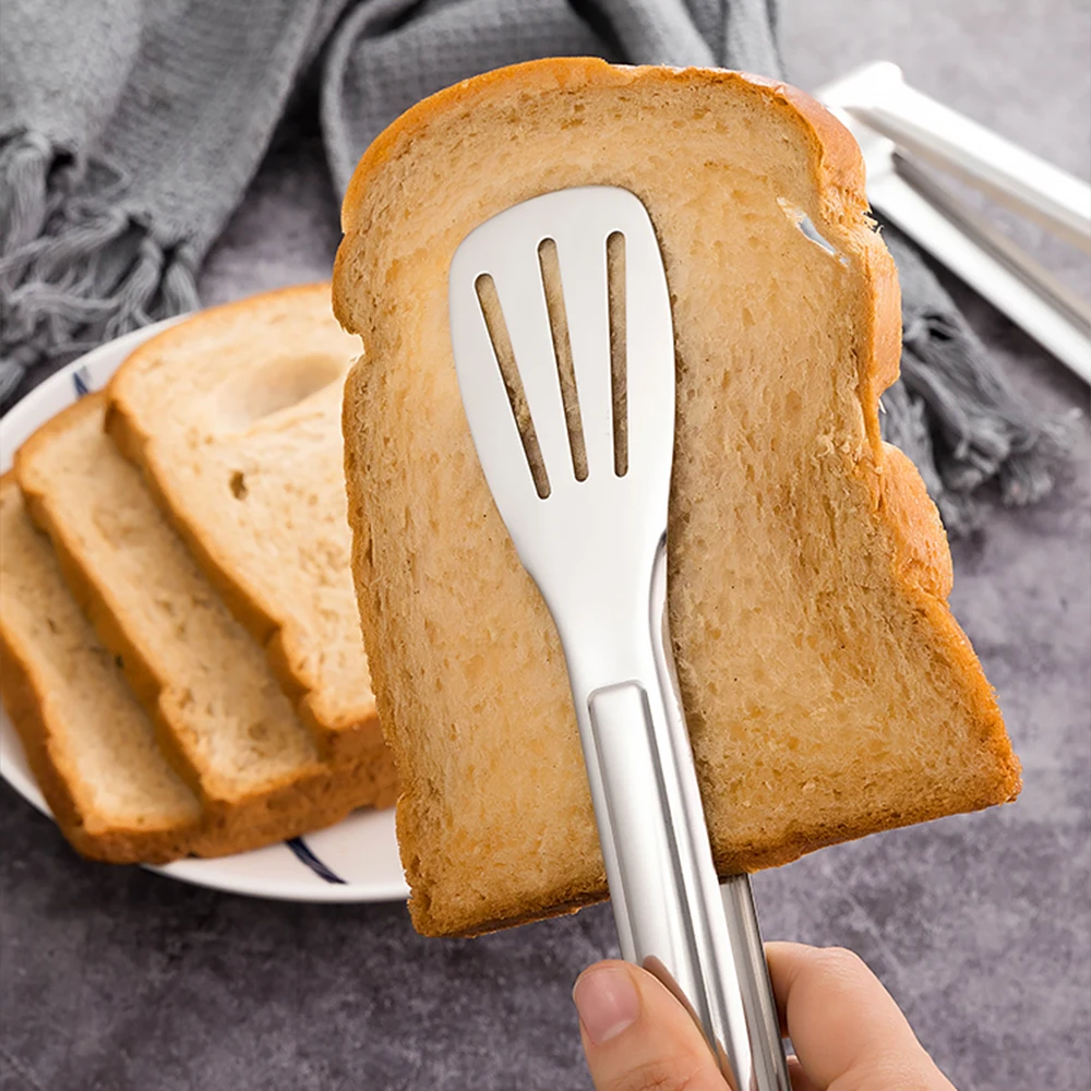 Stainless Steel Food Tongs Kitchen Utensils Buffet Cooking Tool Anti Heat Bread Clip Pastry Clamp Barbecue | Дом и сад