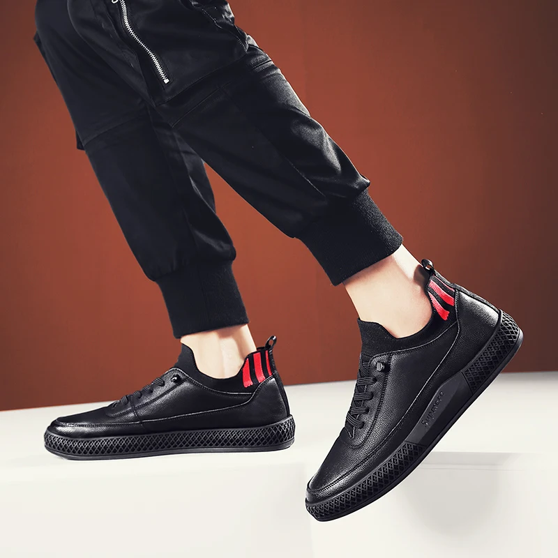 Модные Мужские ботинки высокое качество Разделение кожа зимние сапоги Ботильоны