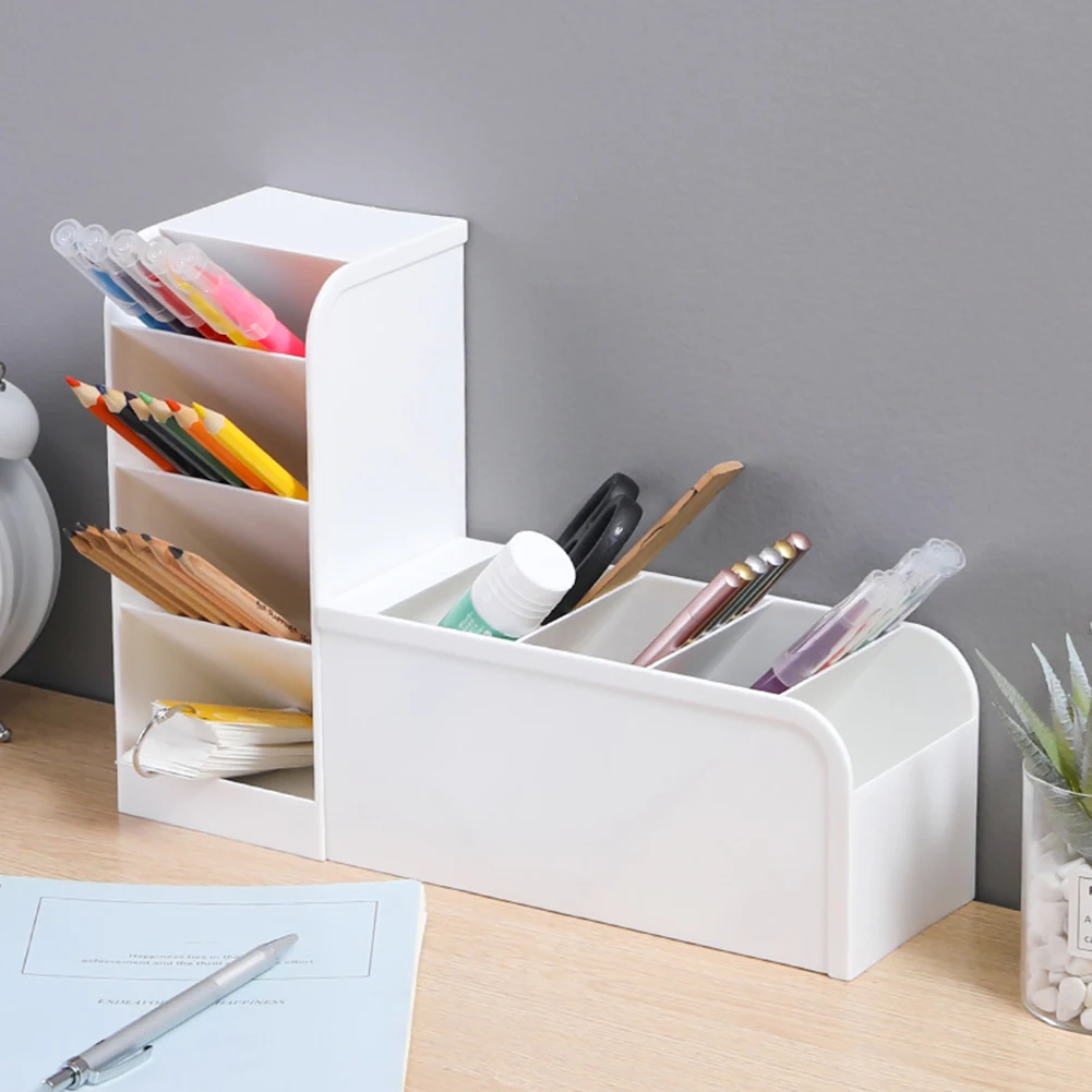 4 слоя пластиковая коробка для хранения настольная Ручка Карандаш Чехол губная