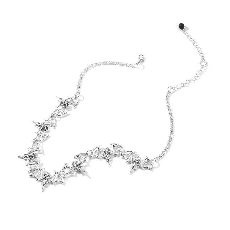 Женский ювелирный комплект из колье и серёг серебристого цвета | Украшения