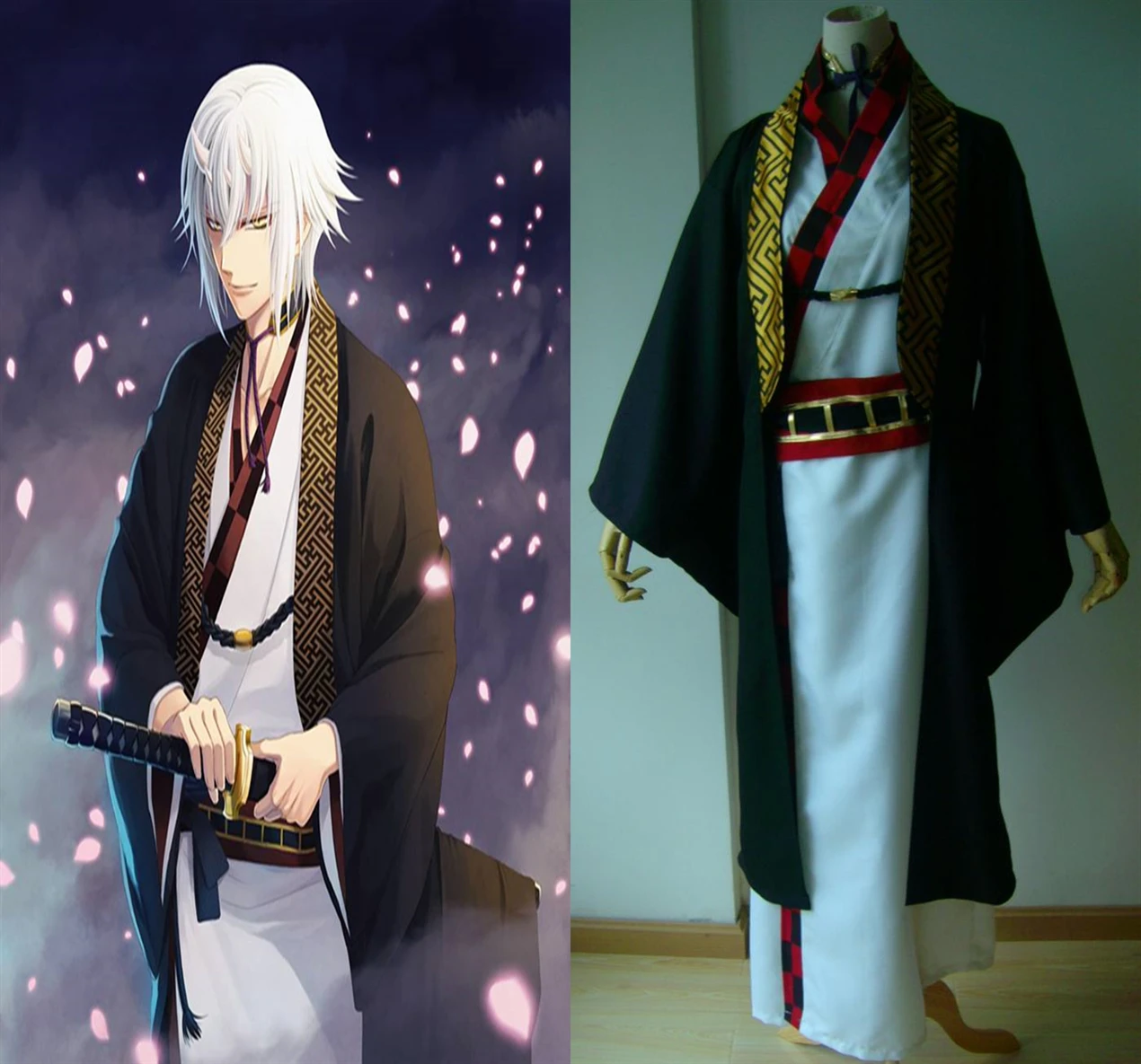 Аниме Hakuoki Косплей Kazama Chikage костюм Хэллоуин униформа для вечевечерние НКИ
