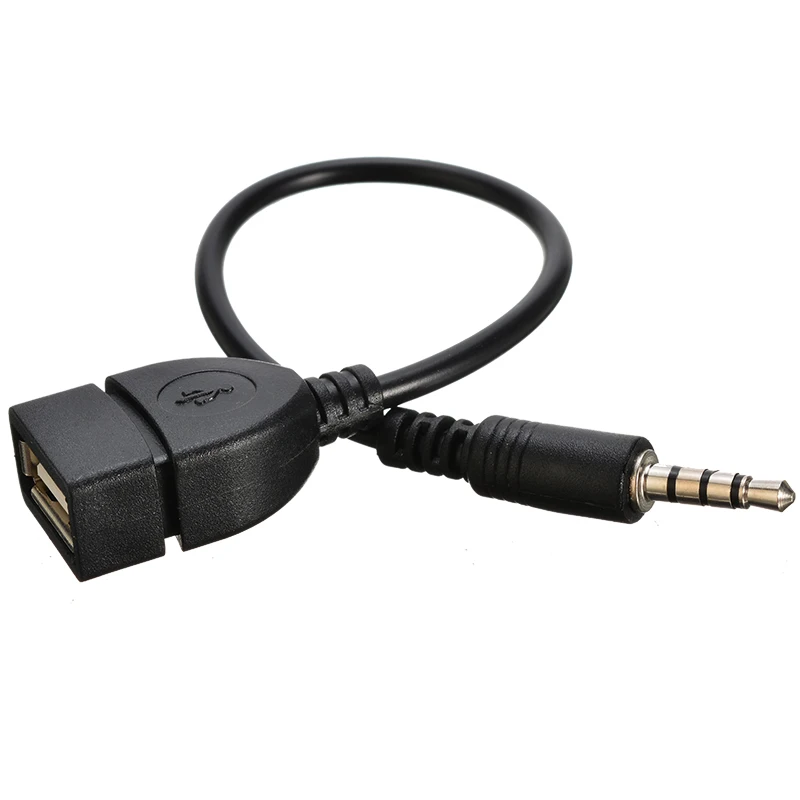 1 шт. 3 5 мм Штекерный аудио AUX разъем к USB 2 0 кабелям гнездовой конвертер адаптер