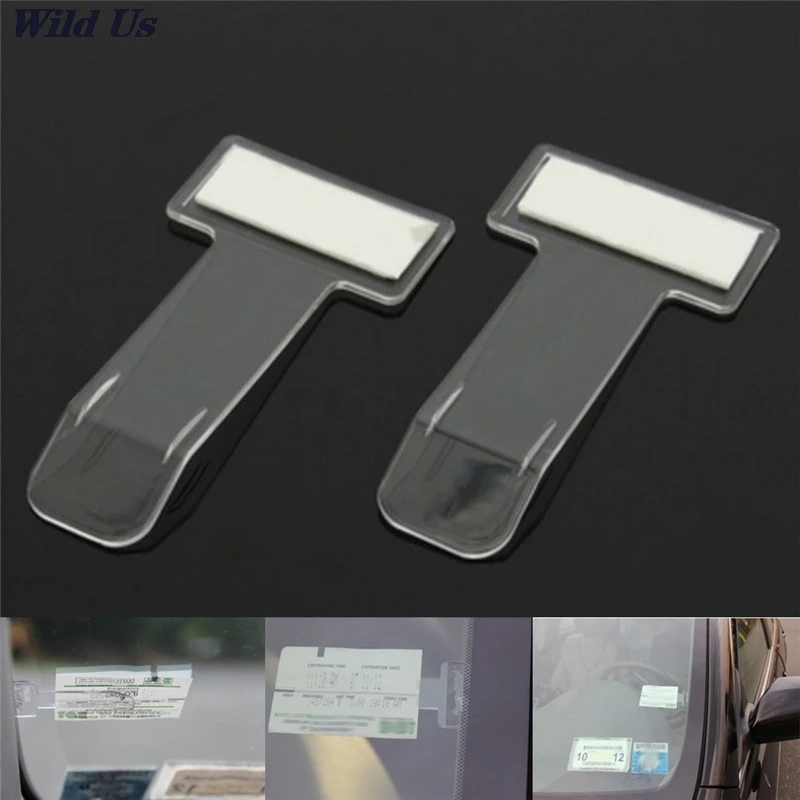 

1PC Automotive Internal Organizer Car Styling for Car windshield Fastener Stickers Car Parking Ticket Holder Clip