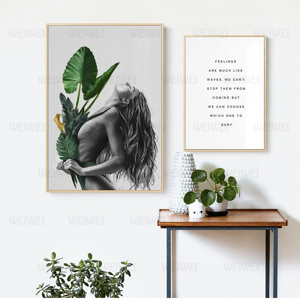 Сексуальный женский девиз постеры и принты Скандинавское украшение настенные