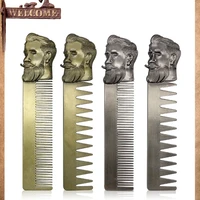 men beard comb 1pc gentelman barber styling metal comb mini pocket comb mustache care shaping tools