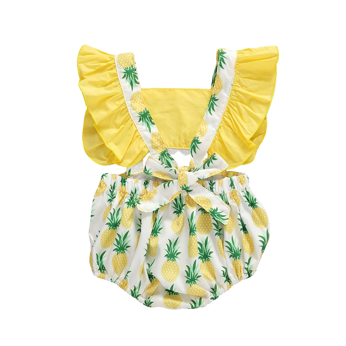 Комбинезон для мальчиков и девочек с коротким рукавом оборками | Детская одежда