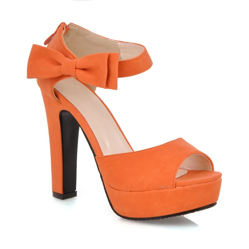 

Women's shoes sweet candy shoes bow fish mouth shoes sandals water platform high heeled shoes