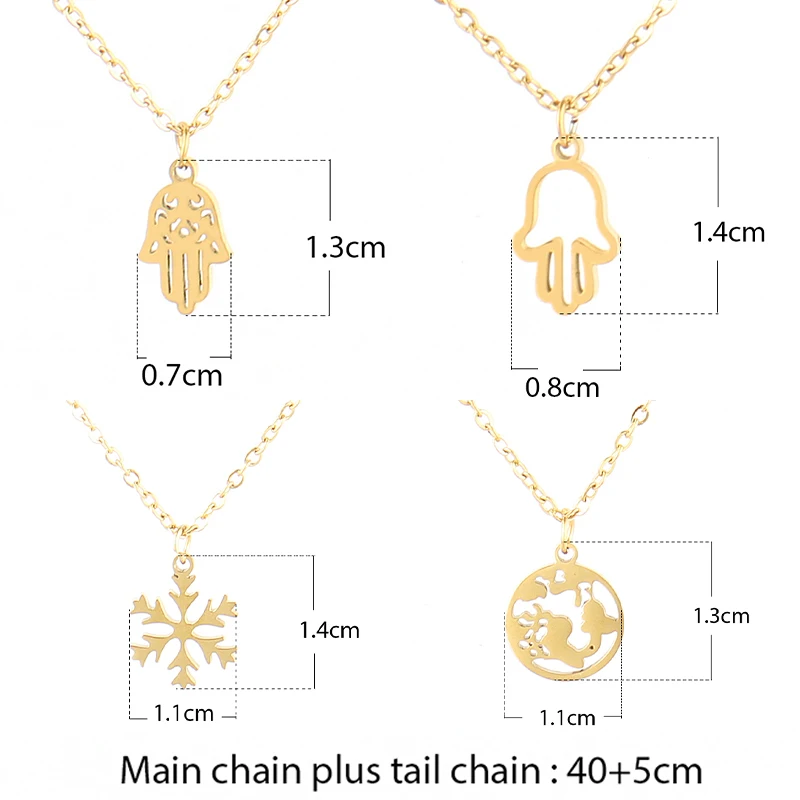 Модные ожерелья с подвесками со смайликом из нержавеющей стали для женщин