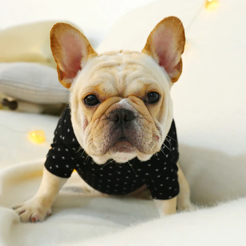 Летняя футболка одежда для бульдогов S 2XL толстый щенок маленькое среднее