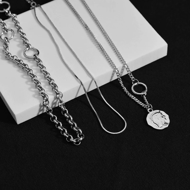 Чокер ELSEMODE из нержавеющей стали многослойный Женский ожерелье Ювелирное