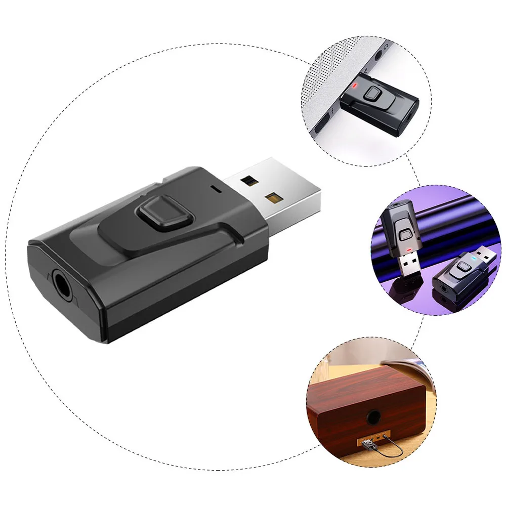 

2pcs USB Audio Transmitter Adapter 4-in-1 TV Computer Audio Transmitter Receiver