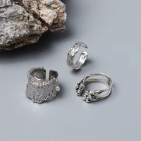 morivovog 925 sterling silver irregular texture rings original design japan korea vintage wide rings for women luxury jewelry