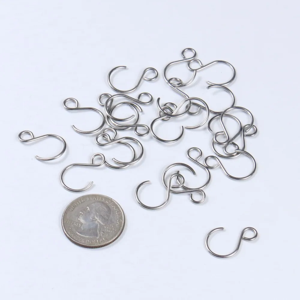 

50PCS Crystal Hook ring Connector Silver bead & Chandelier crystal Connectors accessories Hanging Pandent Ring