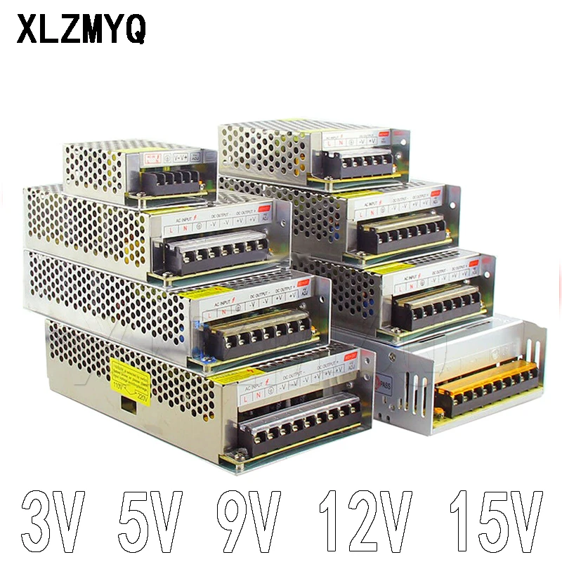 

Lighting Transformers 110V 220V to DC 3V 5V 9V 12V 15V 1A 2A 3A 5A 6A 8A 10A 20A 30A 50A For CCTV LED Strip Power Supply Adapter