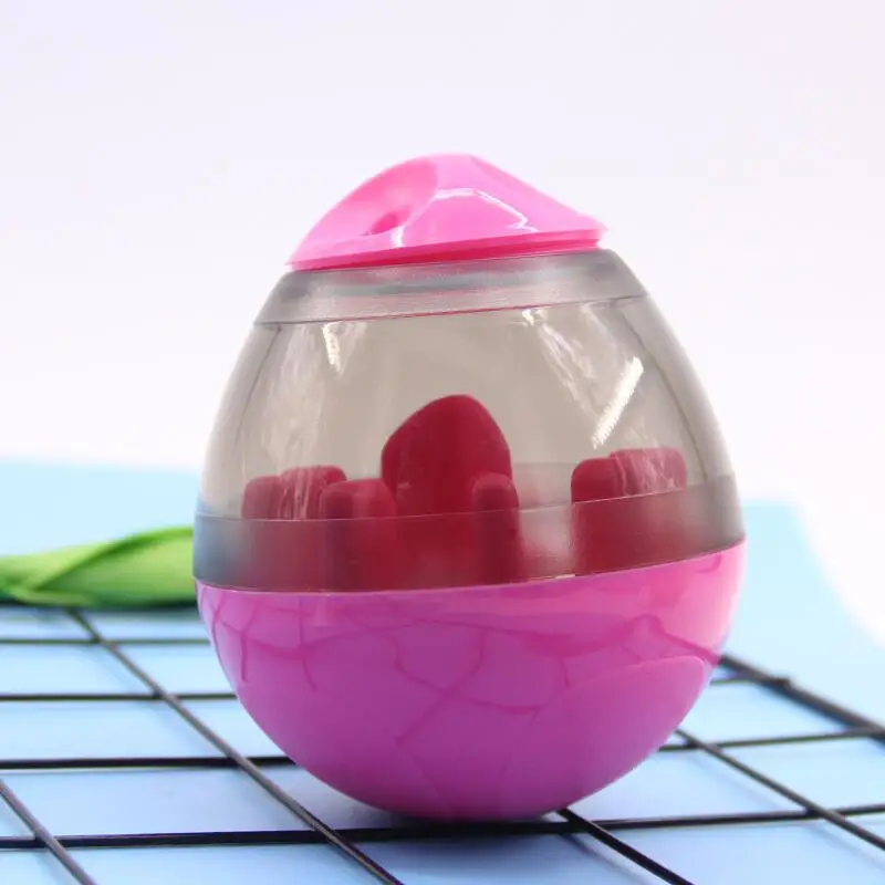 

1 Pcs Tumbler Leaking Toy Prevention Eating Artifact Anti-fall Design Fun Flood Rotating Toy Dog Toys Red