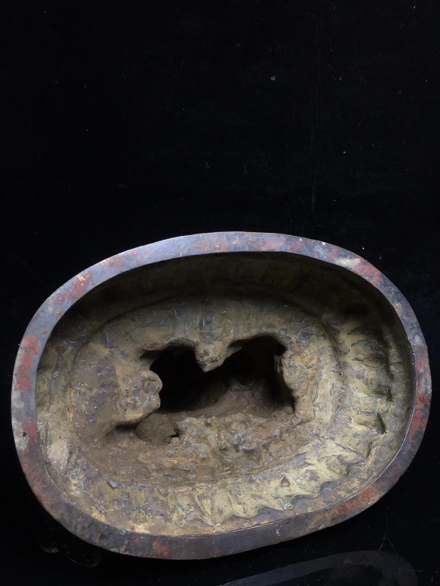 Statue de bouddha en Bronze ancien, 9 pouces, Collection du Temple du Tibet, laque cinabre du nord Wei, trésor du roi Huang Caishen, ornements