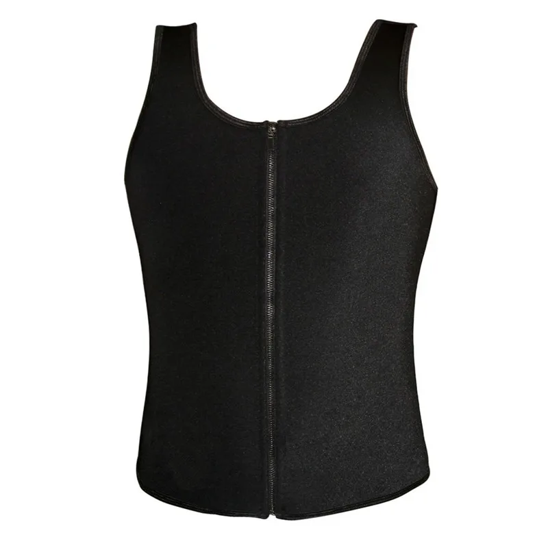 Мужской неопреновый жилет на молнии для коррекции фигуры сауны похудения талии и