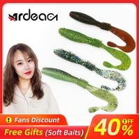 ardea soft lures 110mm 7 8g 5pcs curly silicone worm wobblers bait tail double color swimbait bass baitfishing fishing tackle
