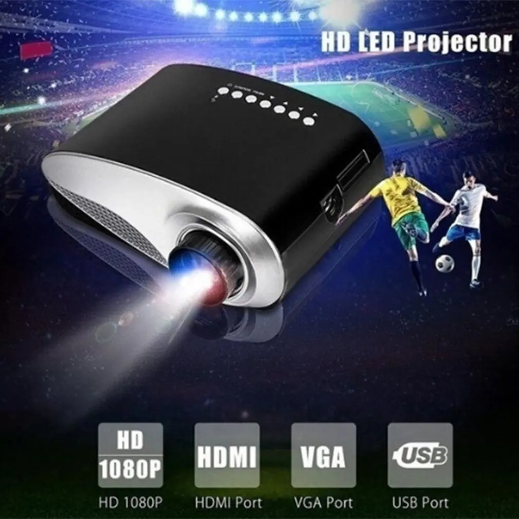 RD802 портативный мини-проектор для домашнего кинотеатра светодиодный