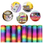 Голографическая Радужная самоклеящаяся виниловая рулонная пленка для Cricut наклейки градиентные оконные наклейки или футболки крафт подарки