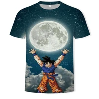 summer mens fashion t shirt boutique japanese anime goku pop style clothing loose and comfortable youth 3dt shirt printing