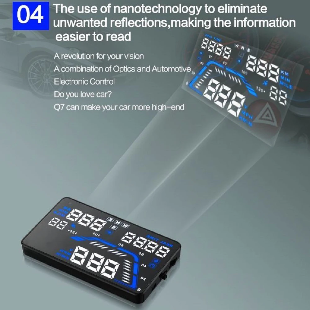 Универсальные спидометры AUTOOL GPS бортовой компьютер Hud Дисплей лобовое стекло