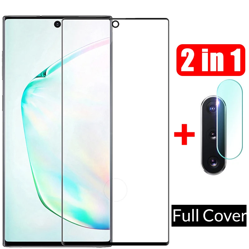 Закаленное стекло для samsung Note 8 9 10 pro защита экрана задняя камера объектив пленка