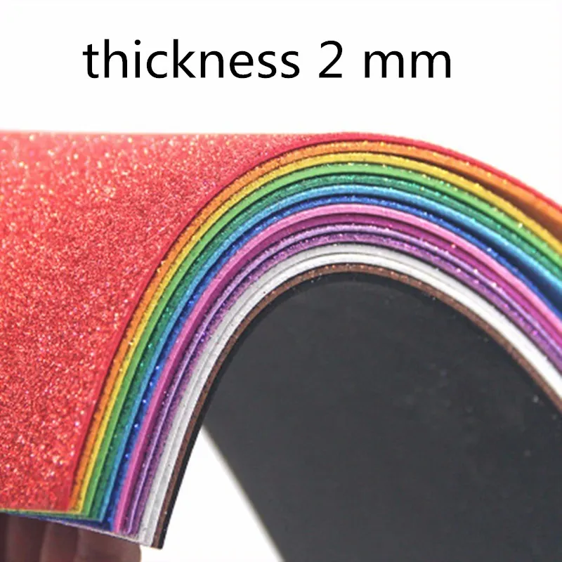 Блестящая пенная бумага 10 листов для рукоделия золотой порошок ЭВА-губка