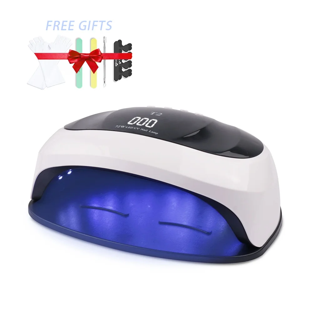 Горячая Новая модель T2 72 Вт 36 светодиодов УФ лампа для ногтей Сушилка большой