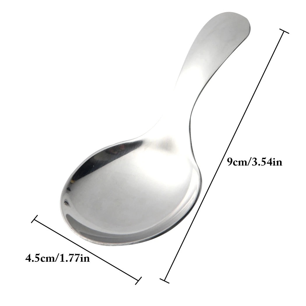 

1pc Hot Selling Dessert Spoon Stainless Steel Solid Ice Cream Spoon Fruit Ball Scooper Ice Cream Tools Accessories 2 Colors