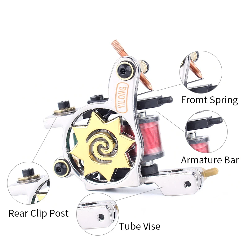 Полный набор для тату принадлежности оборудование катушек пулеметы иглы