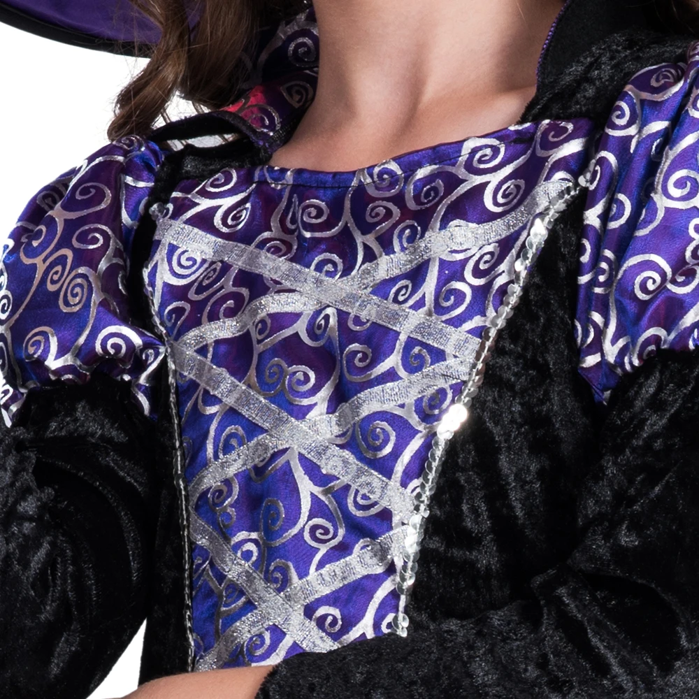 

New Girls Halloween Witch Costume L/S/M Dress&Hat Kit Masquerade Cosplay Party Props for 12 to 14 Years Old Girls Gift