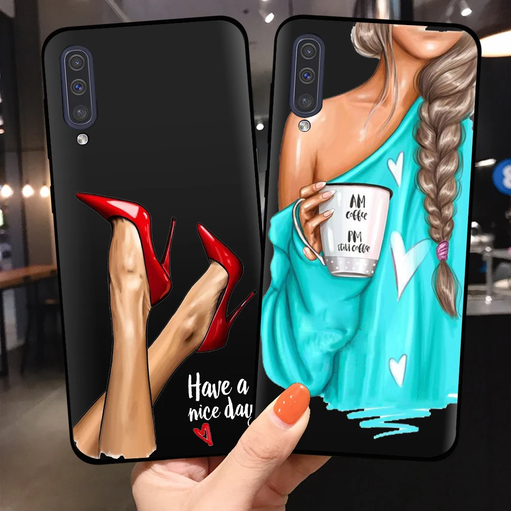 

Fashion Women Phone Case for Fundas Samsung Galaxy A7 A8 2018 A750 A50 A20 A20E A10 A30 s A40 A50S A60 A70 A530 A21S Cases Cover