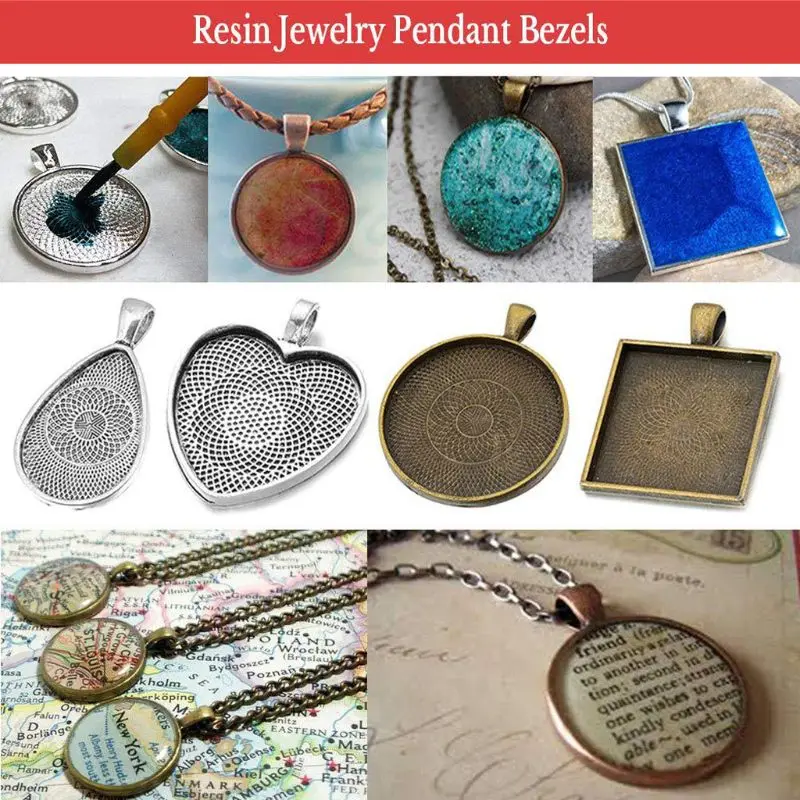 

107pcs Silicone Resin Jewelry Casting Mold DIY Pendant Tools Set for Beginners HX6F